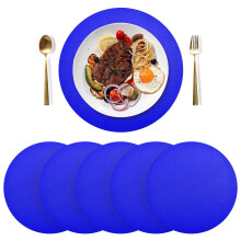 Round Placemats PVC 15 Inch Non-Slip Heat Resistant