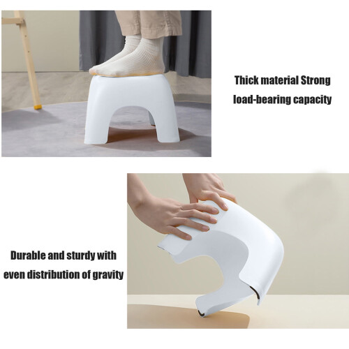 Low Toilet Stool with Nonslip Base 1 Piece 2