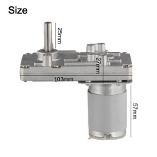 Metal 555 Gear Motor 12V-24V DC 40-80 RPM 103x60mm