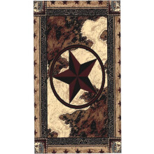 Brown Hand Towels Set of 2 Rustic Wood Panel Print 15.7" x