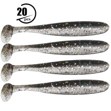 Mealláin Iascaireachta Plaisteacha Boga T-Eireaball Grub Worm20PCS7.5cm