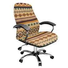 Roterande stolsöverdrag Tribal Patchwork Khaki L
