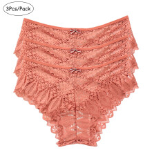 Women's Lace Criss-Cross Bikini Underwear 3-Pack