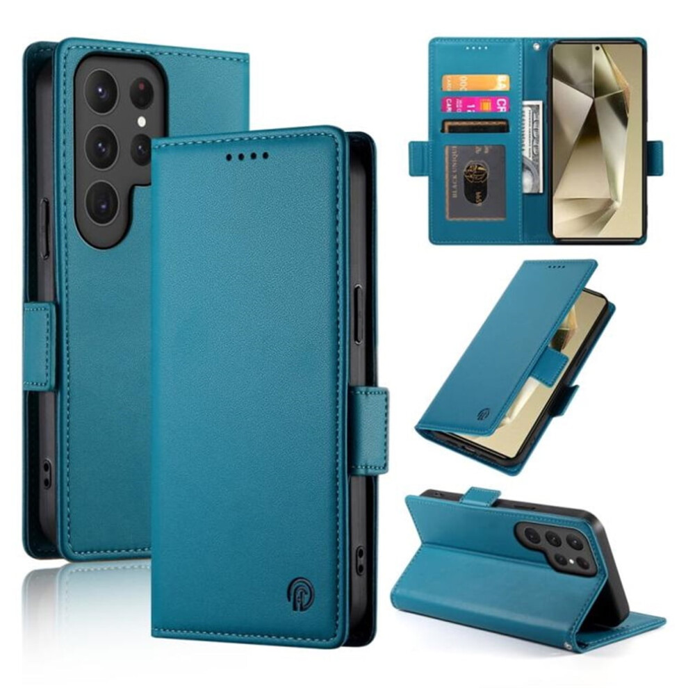 Samsung Galaxy S24 Ultra 5G Wallet Case Pu Leather Blue 941196060488