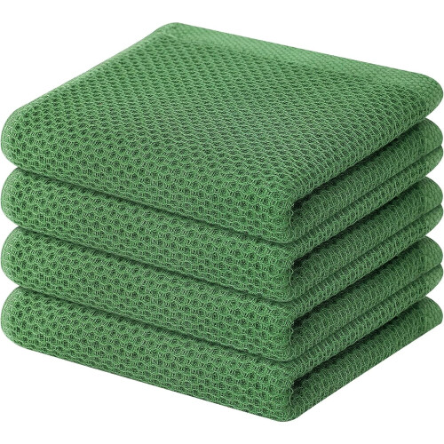 Cotton Waffle Dish Towels 35x75cm 4-Pack