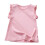 Girls Casual Tank Top Solid Color Flutter Sleeve 1