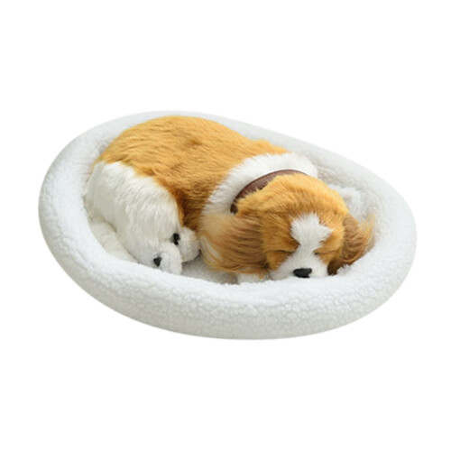 Realistic Sleeping Breathing Dog Toy Soft Huggable Stuffed 1