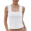 Women's summer ruched crop tank top double lined 2