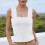 Women's summer ruched crop tank top double lined 4