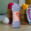 Crochet Kit for Beginners Light Gray Chunky Chenille Yarn 4