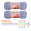 Crochet Kit for Beginners Light Gray Chunky Chenille Yarn 6