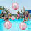 Bolas de praia infláveis transparentes com lantejoulas, 30 cm (11,8 polegadas), pacote com 3 unidades. 7