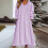 Women's Bathrobe Solid Color with Hood and Pockets Purple 2