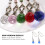 Crystal Ball Light Pendant Pull Chain 2 pcs 6