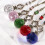 Crystal Ball Light Pendant Pull Chain 2 pcs 7