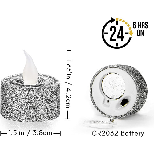 LED Tea Lights Battery Operated 6 Pcs 1