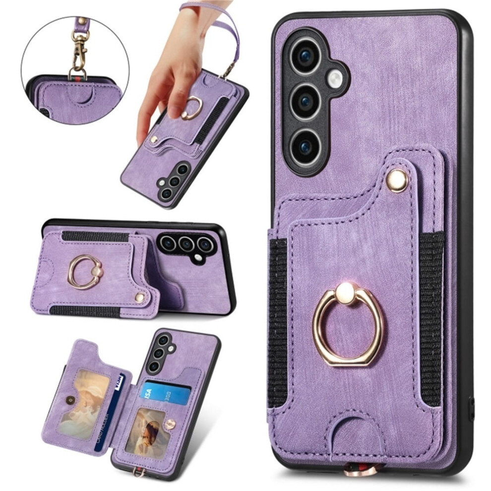 Samsung Galaxy S23 5G Pu Leather Wallet Case Purple 941196059987