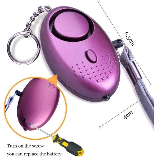 Emergency Personal Alarm Keychain with LED Light 3 Pack 1