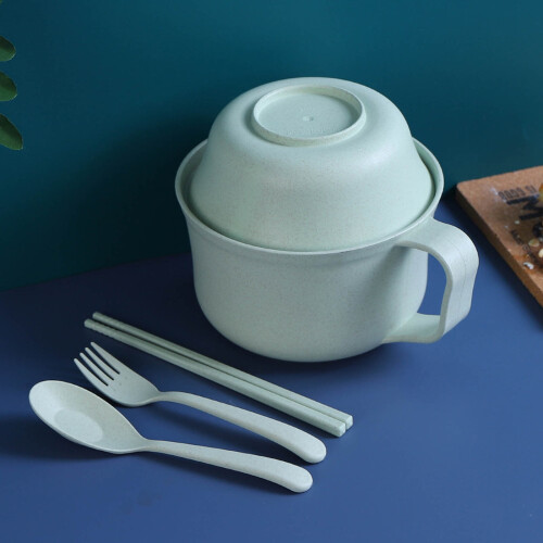 Microwave Ramen Bowl Set with Lid & Utensils