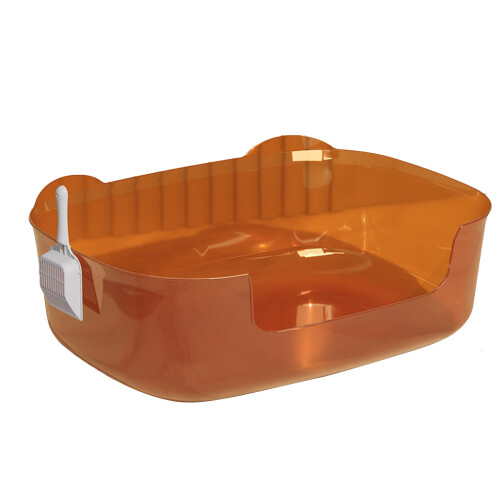 Cat Litter Box Large Spill-Proof One-Piece Tray Sturdy 1