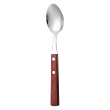 Stainless Steel Cutlery Set with Wooden Handles 24-Piece