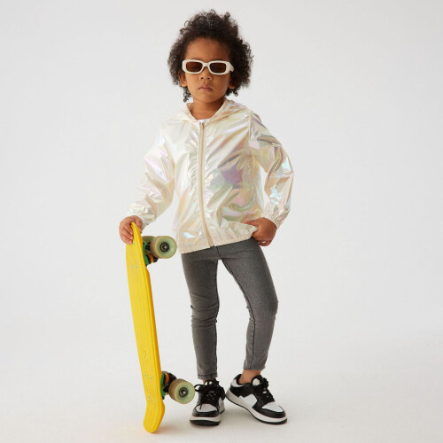 Leichte Kinder-Windjacke mit Kapuze und 1