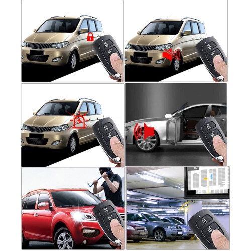 Car Alarm Security System Bluetooth Keyless Entry 2 Remotes 2