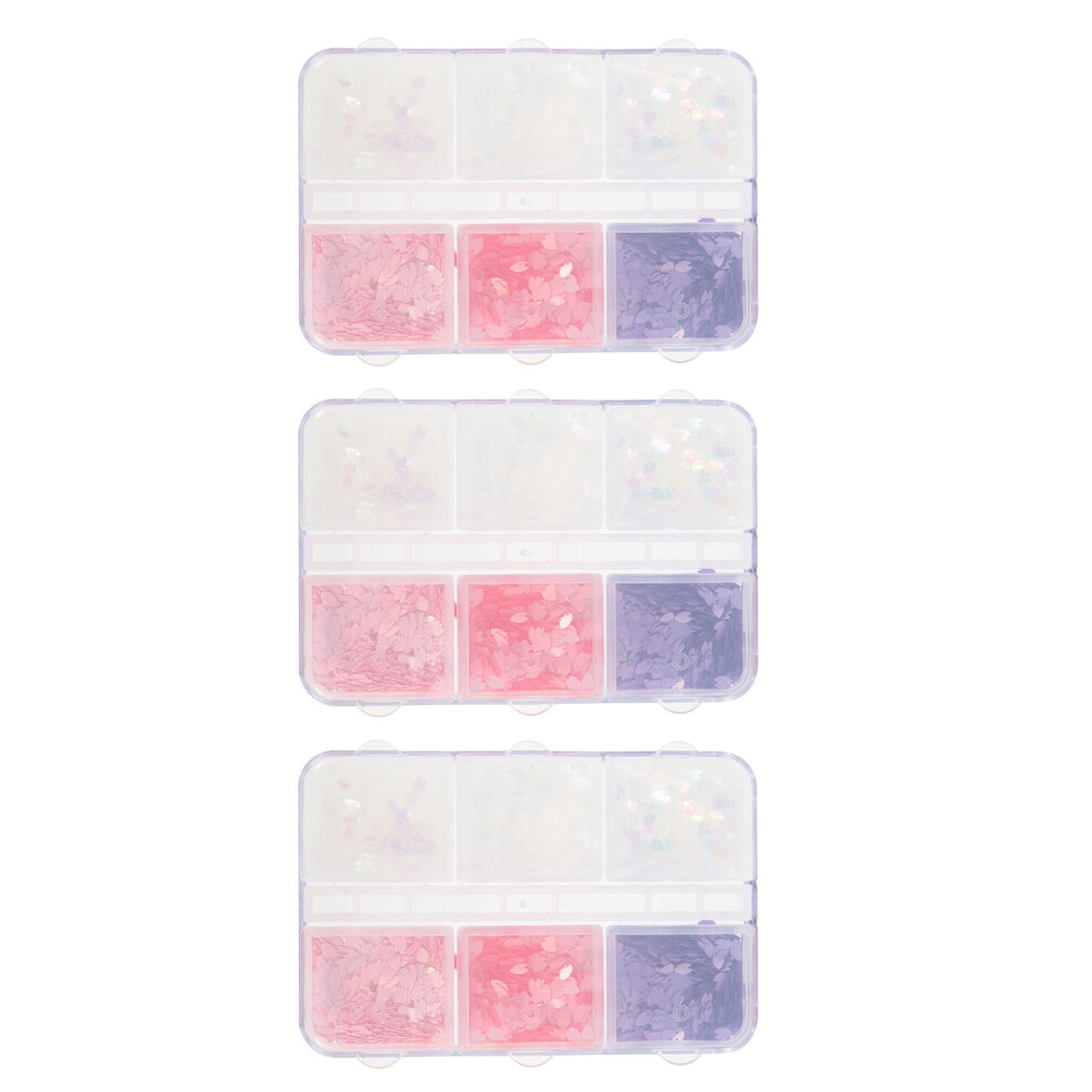 Sequins for nail art assorted colors 3 boxes