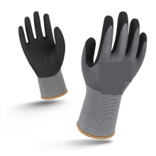 Nylon PU Nitrile Safety Work Gloves 15 Gauge Palm Coated