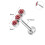 Piercing labial de acero inoxidable 16g10mm 3