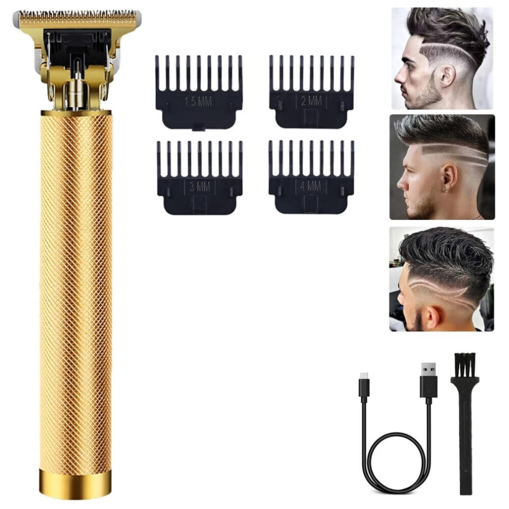 Men's Hair Clippers T-Blade Zero-Gap Cordless Rechargeable