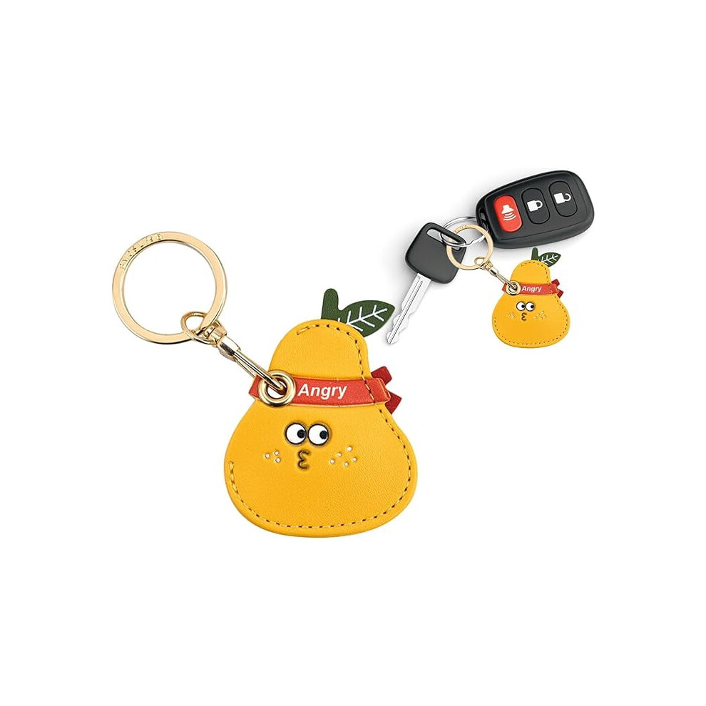 Leather Airtag Keychain Holder Anti-Drop Scratch Resistant 9130661429849