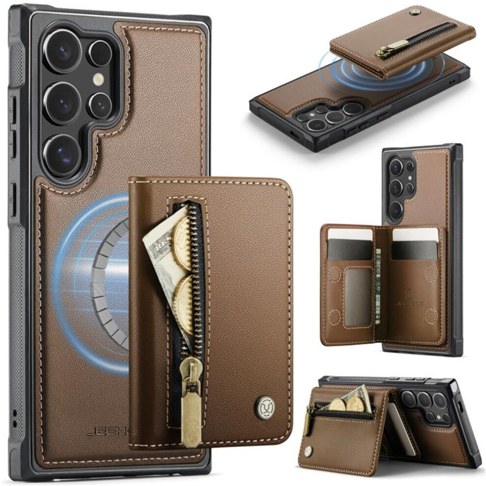 Samsung Galaxy S22 Ultra 5G Magsafe Wallet Case Brown 9130661411035