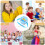 Wooden Hand Drum Sky Blue with Stick 1 Set 5