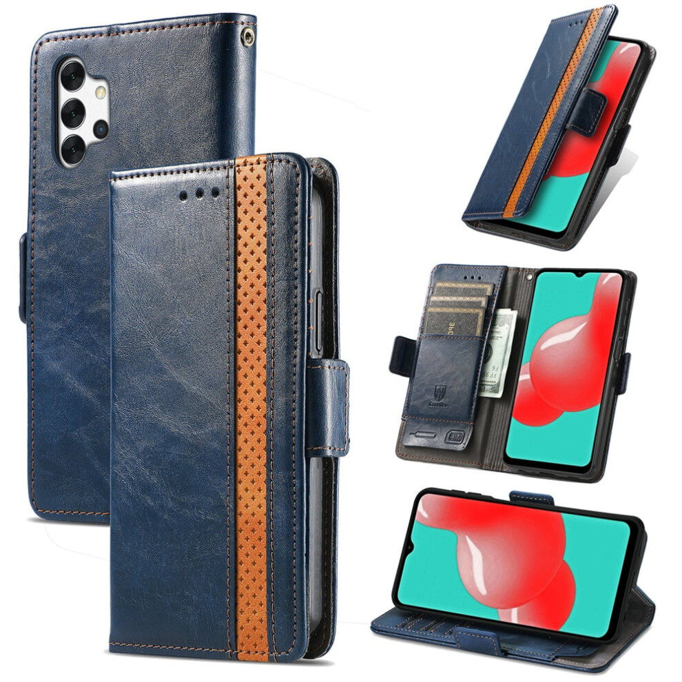 Samsung Galaxy A32 5G Leather Wallet Case Blue 9130661420280