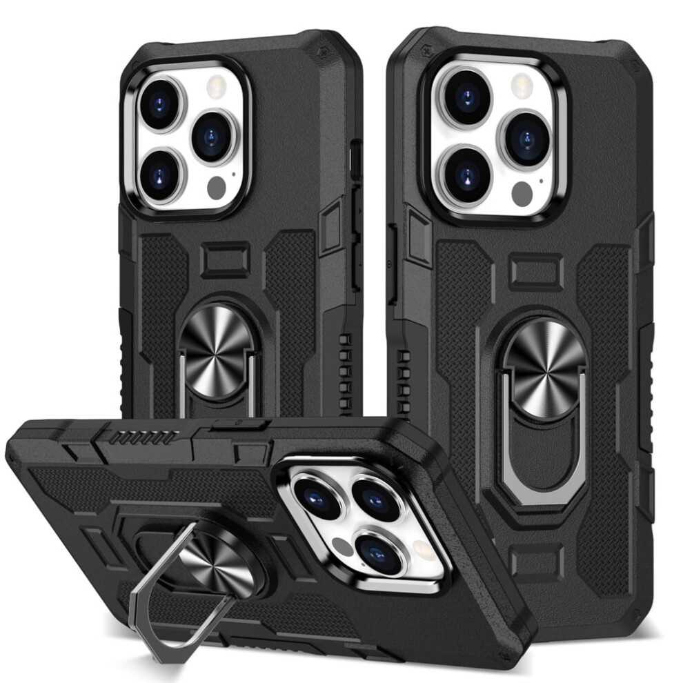 Rugged Defender Case For Iphone 15 Pro 6.1 Inch Black 9170372635436