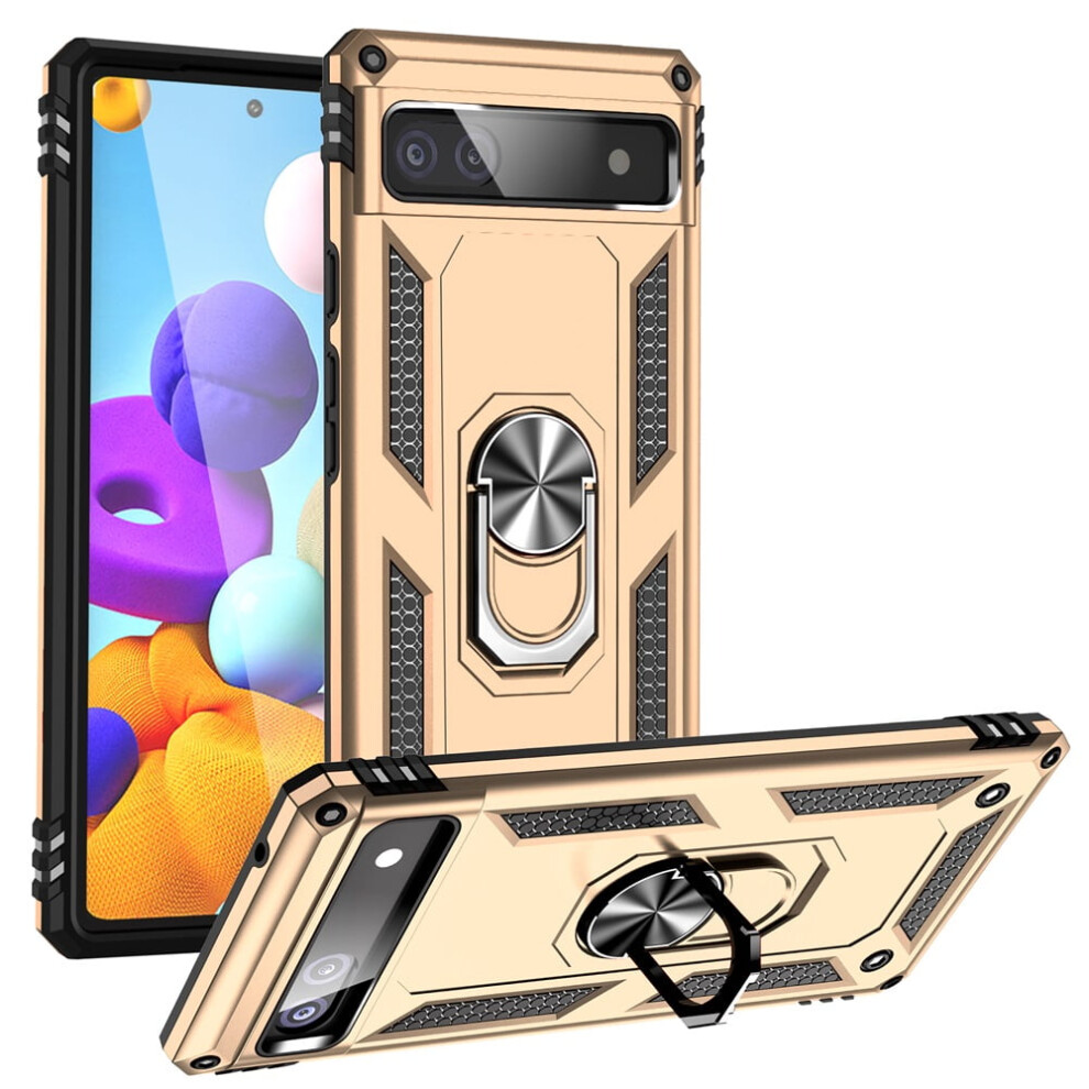 Google Pixel 6A Case Â Impact Resistant, Magnetic Ring, 9130661431767