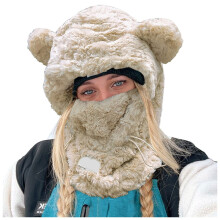 Balaclava da donna in maglia, antivento, utilizzabile anche come berretto, sciarpa e maschera.