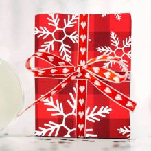 Carta da regalo natalizia a quadri per scatole regalo, 1 rotolo