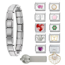 Italian Charm Bracelet Craft Set Stainless Steel