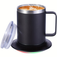 USB-Kaffeewärmer mit Tassenset, Edelstahl, 10 Stunden automatische Abschaltung
