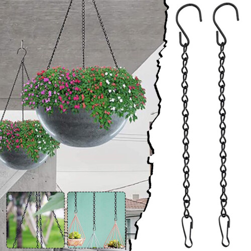 Black Iron Chain for Hanging Bird Feeders Birdbaths Decor 2 1