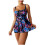 Women's Plus Size Tankini Swimsuit with Tummy Control and 1