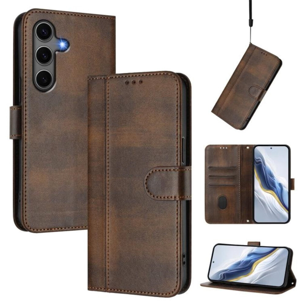 Samsung Galaxy S24/S25 5G 6.2 Inch Wallet Case Brown 9165521178100
