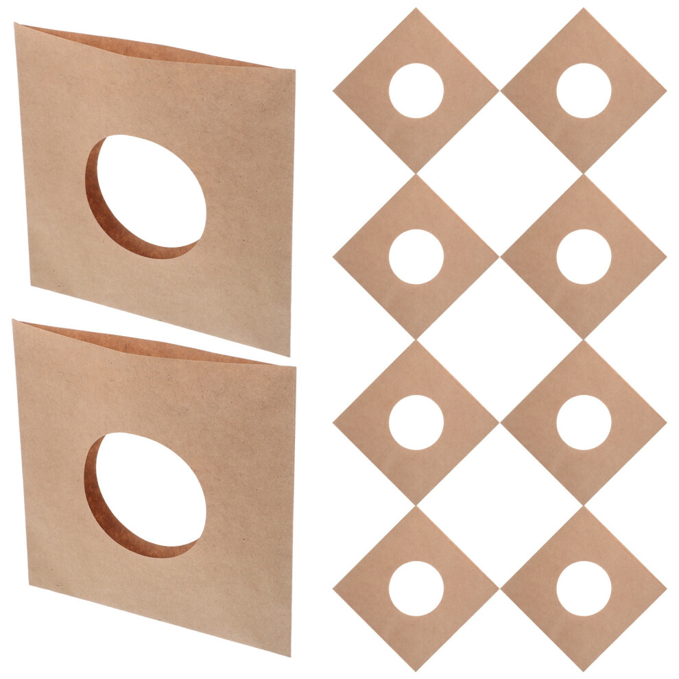 Vinyl Storage Organizer Khaki 120G Kraft Paper 10 Pcs Brown 9130661429832