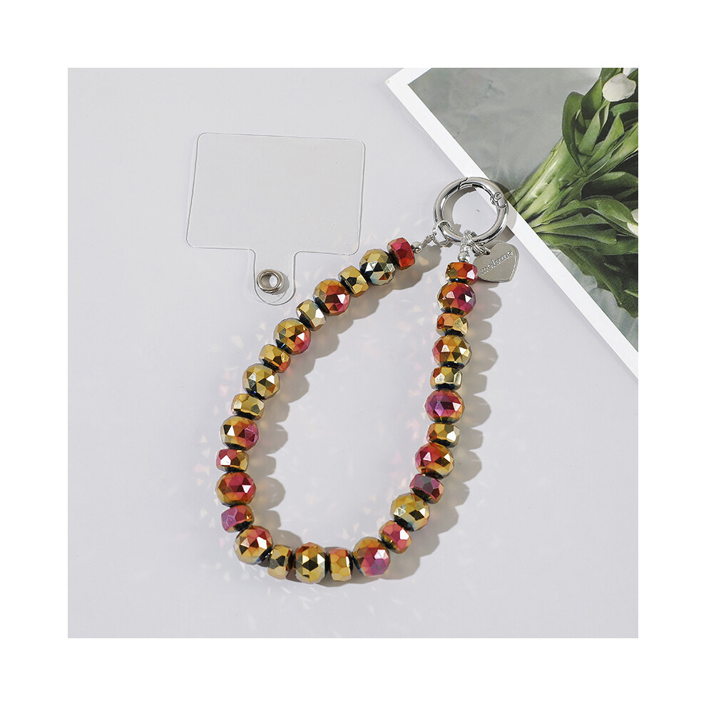 Crystal Beaded Phone Wrist Strap With Tether Tab 9130661434799