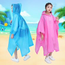 Rain Poncho Waterproof Travel Coat for Kids Red