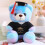 Urso de pelúcia de formatura de 23 cm com beca e capelo 1