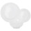 White Porcelain Dinnerware Set Round 18 Pieces for 6 7