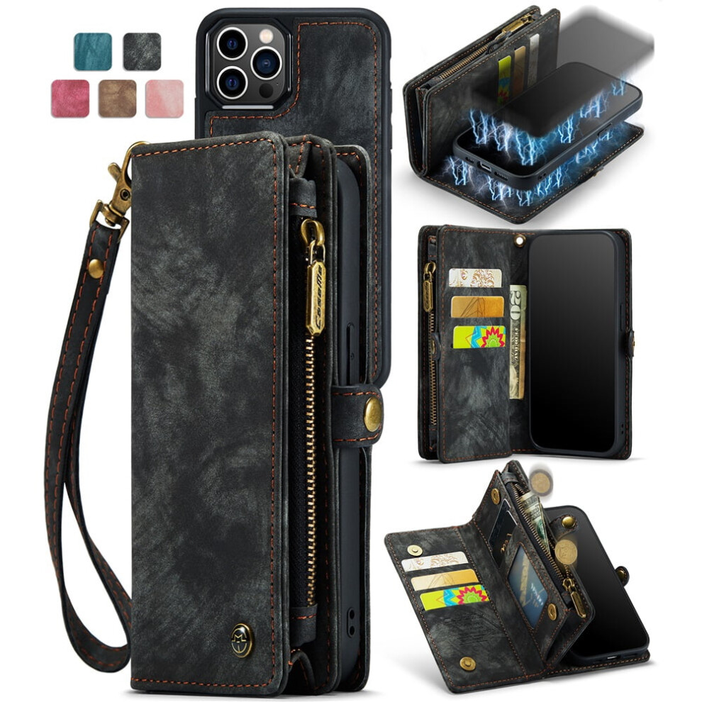 Caseme Leather Iphone 12 Pro Max Case With Detachable 9130661432191